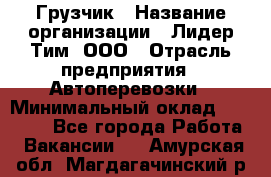 Грузчик › Название организации ­ Лидер Тим, ООО › Отрасль предприятия ­ Автоперевозки › Минимальный оклад ­ 19 000 - Все города Работа » Вакансии   . Амурская обл.,Магдагачинский р-н